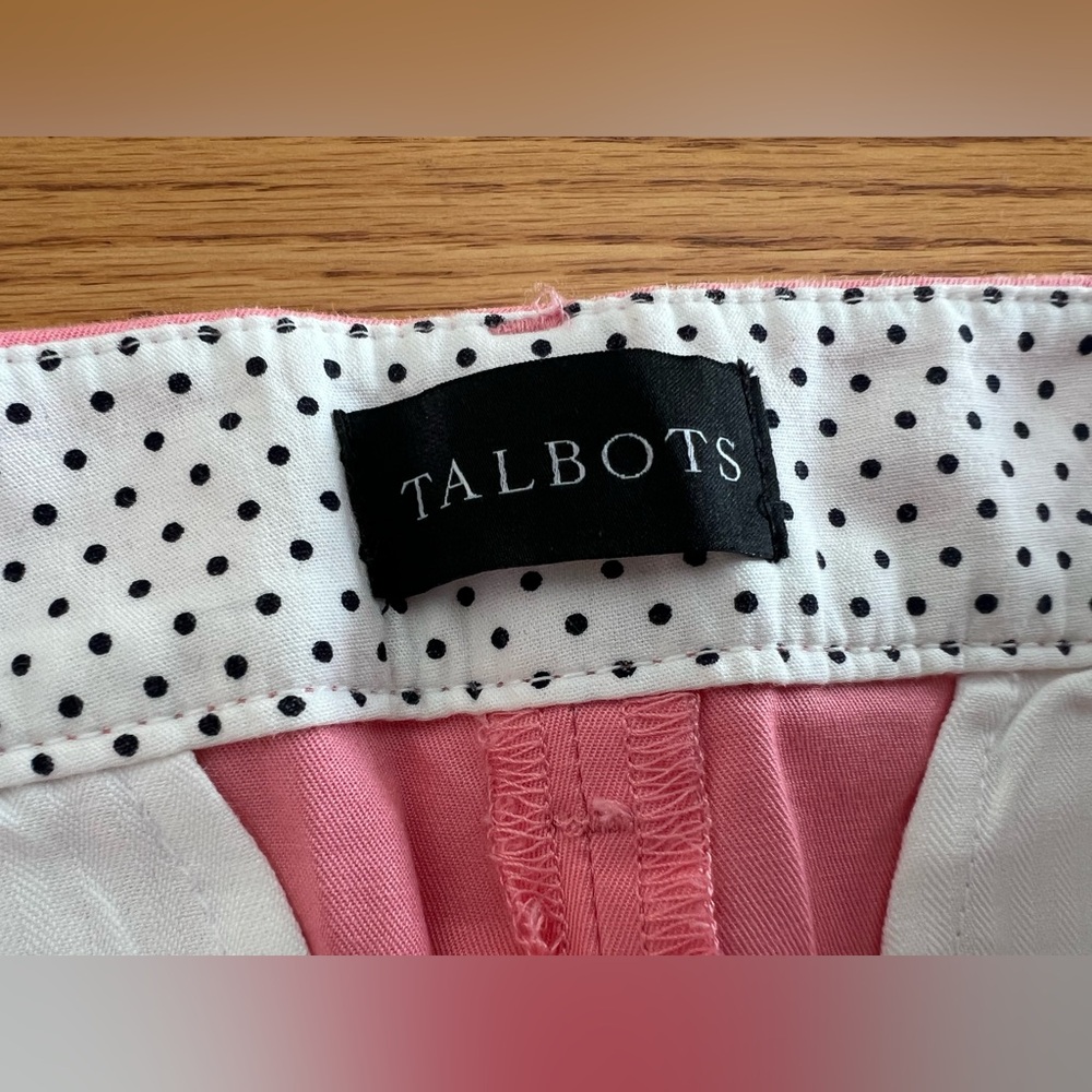 NWT Talbots Perfect Crop Pant Size 10 PETITE in Coral - Picture 2 of 6